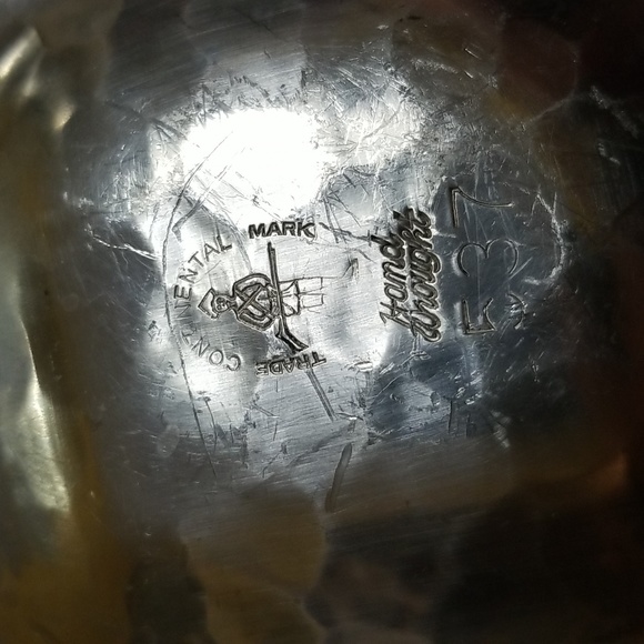 TRADE CONTINENTAL STAMPED 537 DIVIDED TRAY W FLORAL MOTIF ALUMINUM - Picture 7 of 7